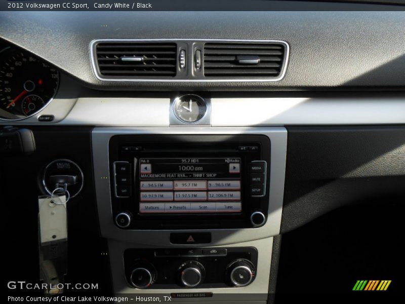 Candy White / Black 2012 Volkswagen CC Sport