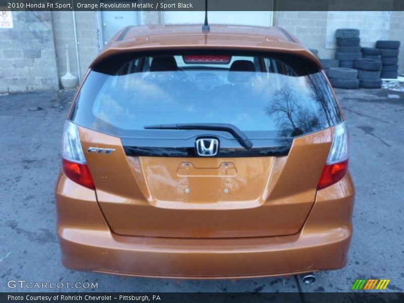 Orange Revolution Metallic / Sport Black 2010 Honda Fit Sport