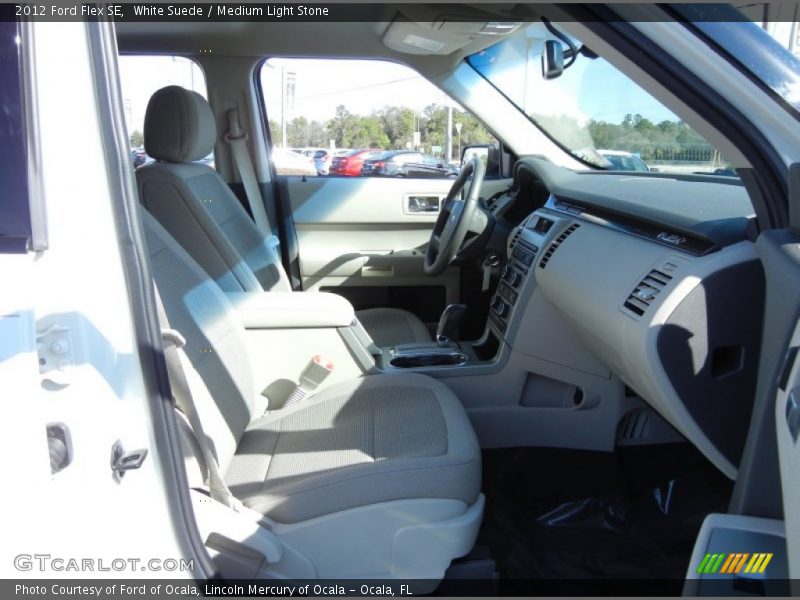 White Suede / Medium Light Stone 2012 Ford Flex SE