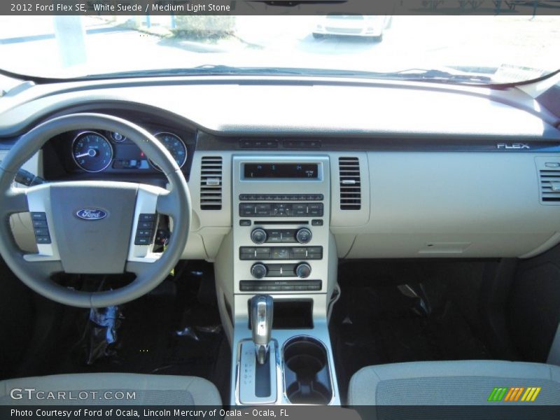White Suede / Medium Light Stone 2012 Ford Flex SE