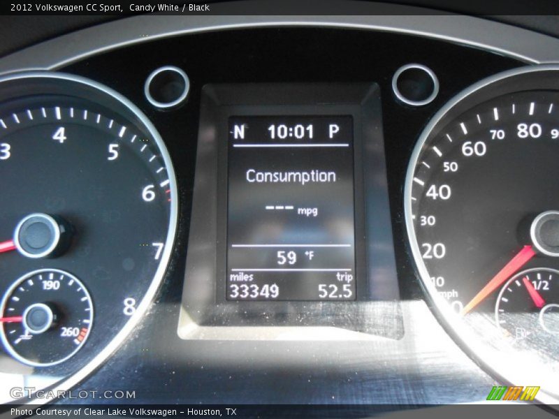 Candy White / Black 2012 Volkswagen CC Sport