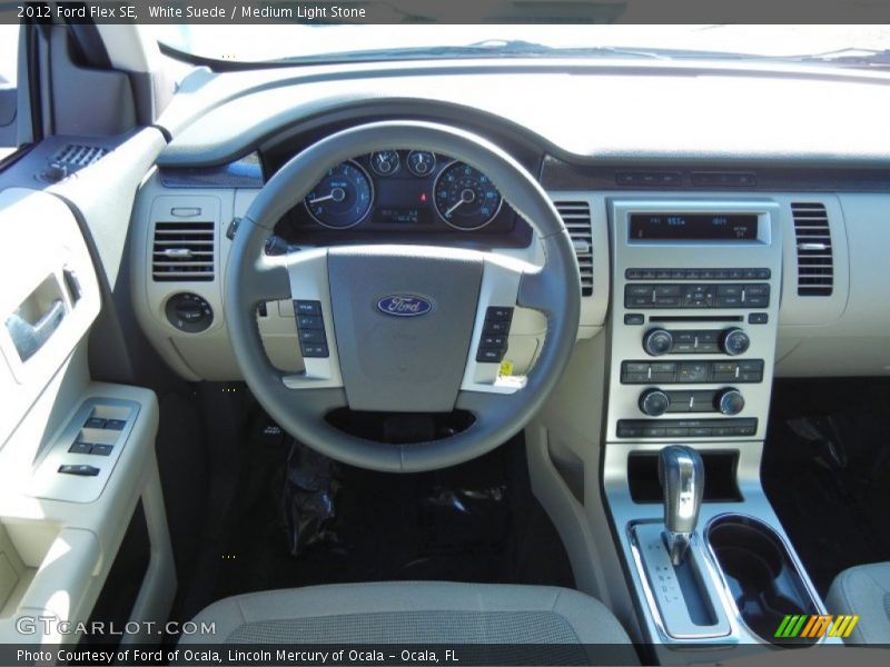 White Suede / Medium Light Stone 2012 Ford Flex SE
