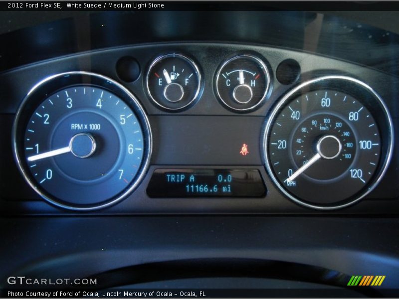 White Suede / Medium Light Stone 2012 Ford Flex SE