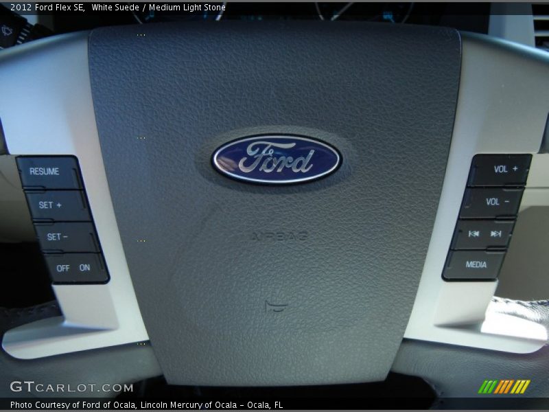 White Suede / Medium Light Stone 2012 Ford Flex SE