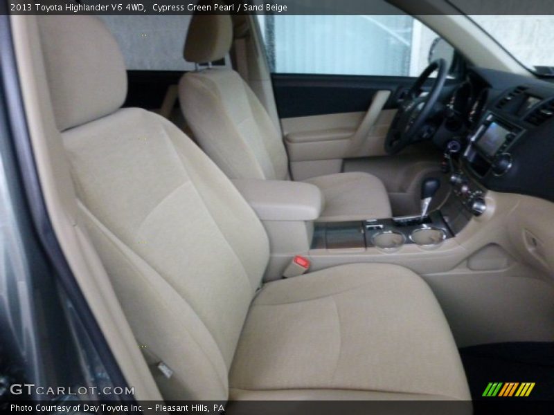 Cypress Green Pearl / Sand Beige 2013 Toyota Highlander V6 4WD