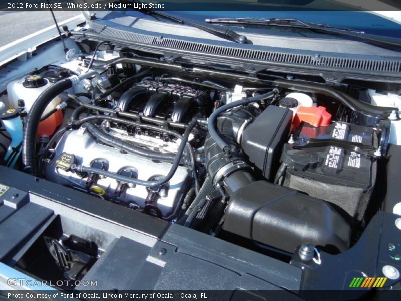 White Suede / Medium Light Stone 2012 Ford Flex SE