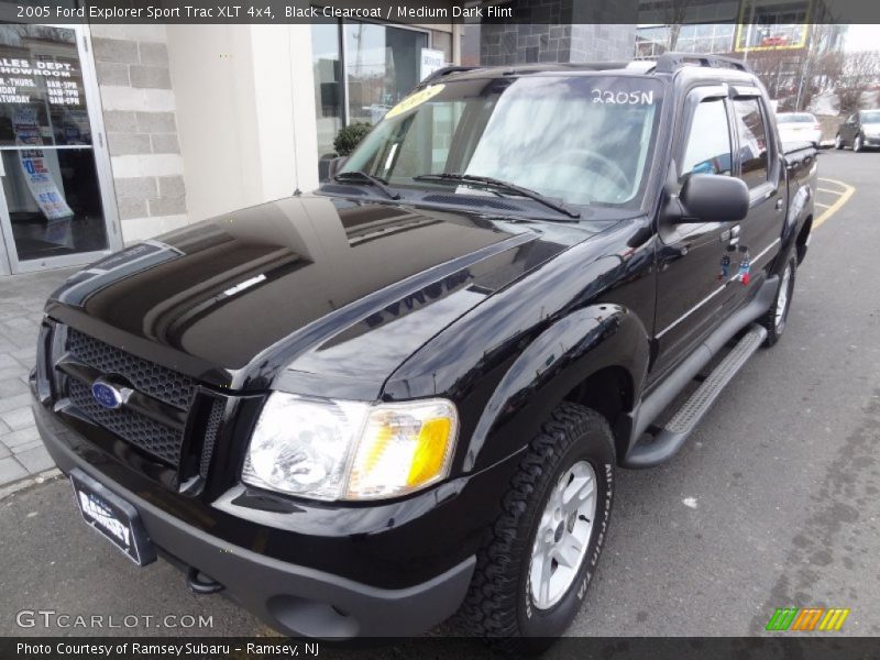 Black Clearcoat / Medium Dark Flint 2005 Ford Explorer Sport Trac XLT 4x4
