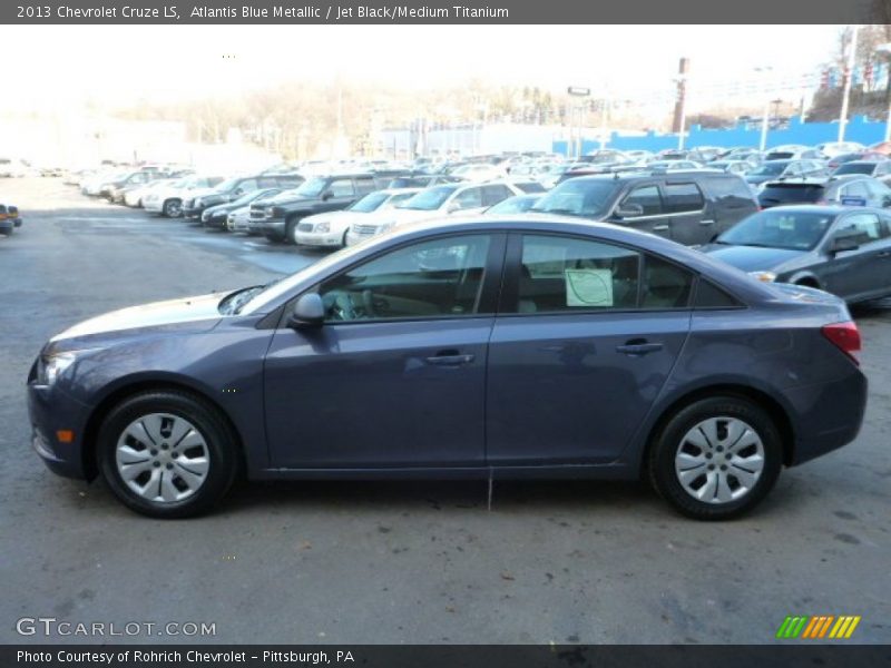 Atlantis Blue Metallic / Jet Black/Medium Titanium 2013 Chevrolet Cruze LS