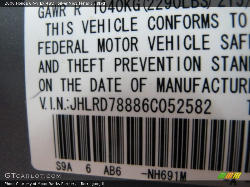 Silver Moss Metallic / Black 2006 Honda CR-V EX 4WD