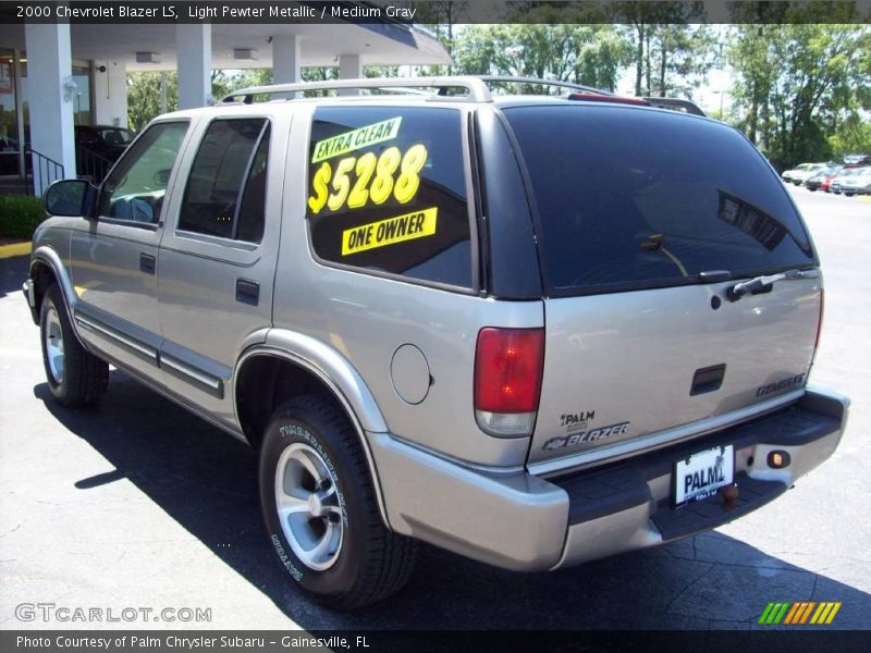 Light Pewter Metallic / Medium Gray 2000 Chevrolet Blazer LS