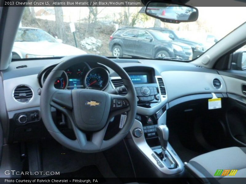 Atlantis Blue Metallic / Jet Black/Medium Titanium 2013 Chevrolet Cruze LS