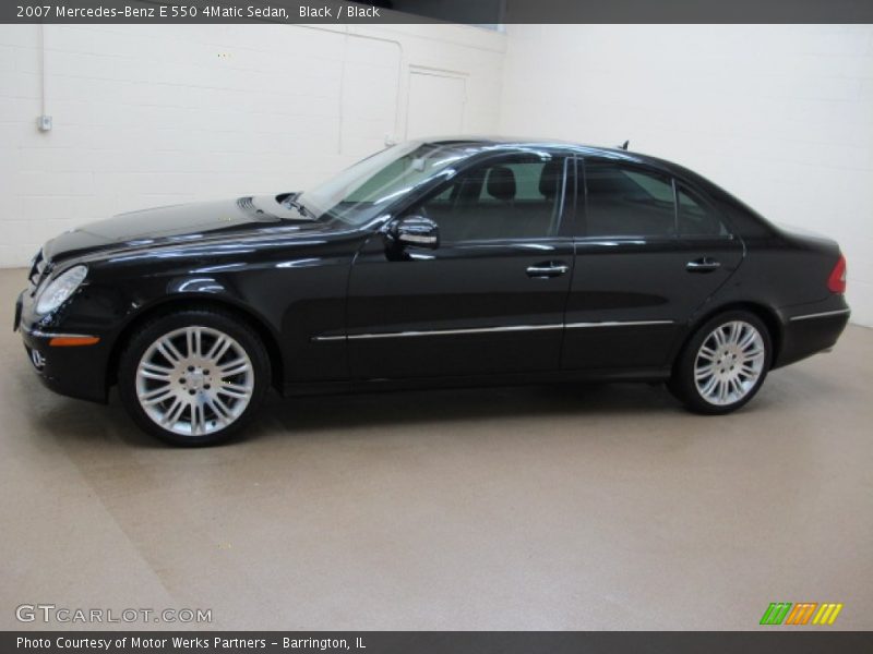 Black / Black 2007 Mercedes-Benz E 550 4Matic Sedan