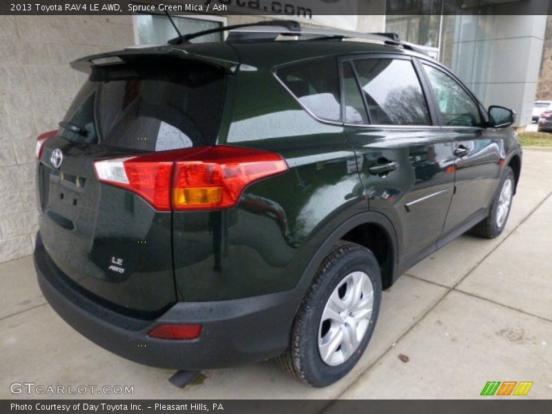 Spruce Green Mica / Ash 2013 Toyota RAV4 LE AWD