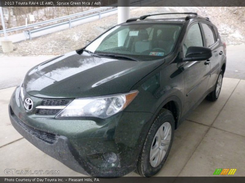 Spruce Green Mica / Ash 2013 Toyota RAV4 LE AWD