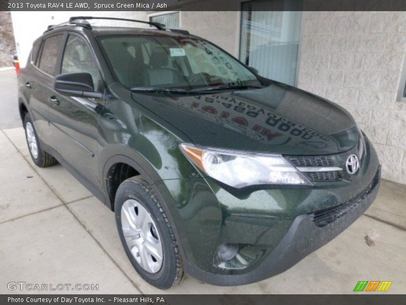 Spruce Green Mica / Ash 2013 Toyota RAV4 LE AWD