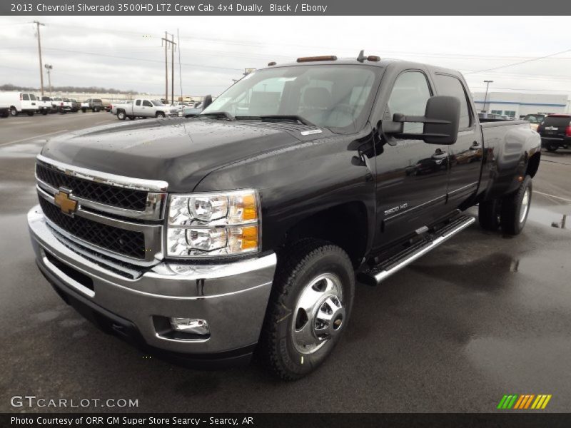 Front 3/4 View of 2013 Silverado 3500HD LTZ Crew Cab 4x4 Dually