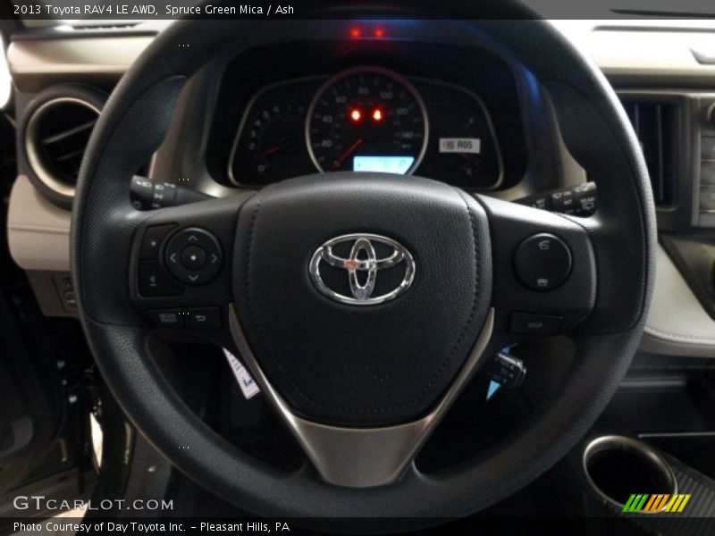 Spruce Green Mica / Ash 2013 Toyota RAV4 LE AWD