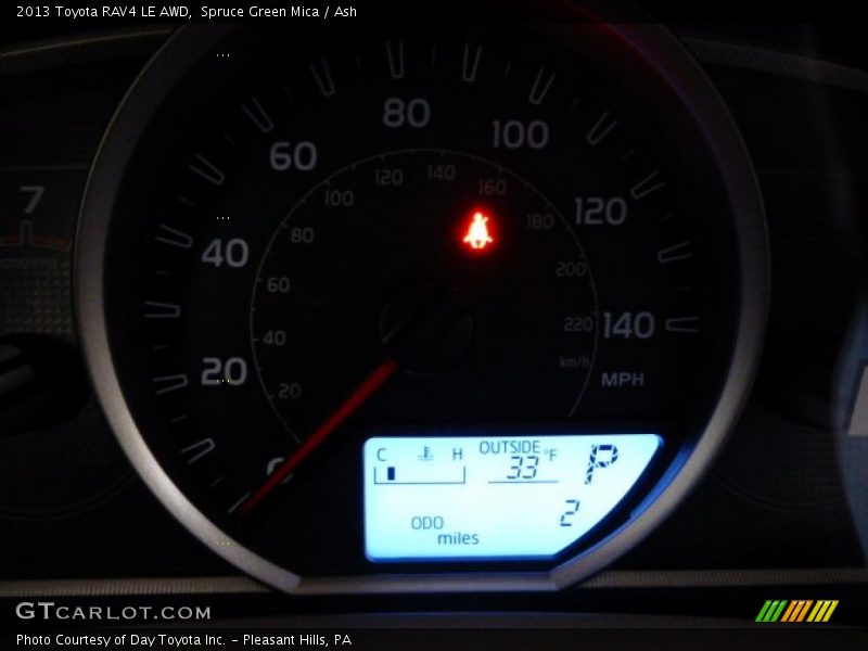 Spruce Green Mica / Ash 2013 Toyota RAV4 LE AWD