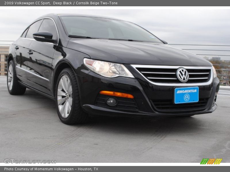 Deep Black / Cornsilk Beige Two-Tone 2009 Volkswagen CC Sport