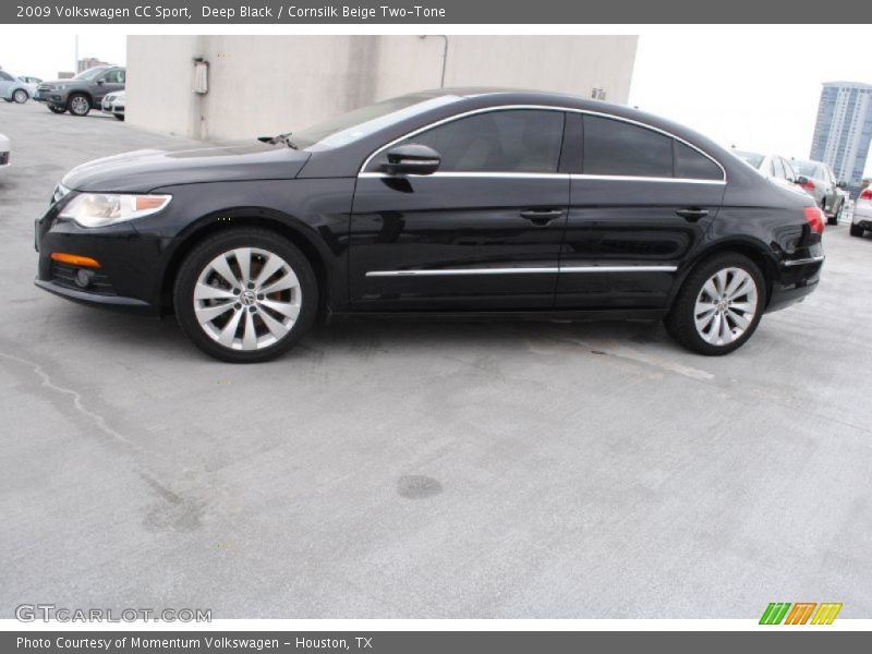 Deep Black / Cornsilk Beige Two-Tone 2009 Volkswagen CC Sport