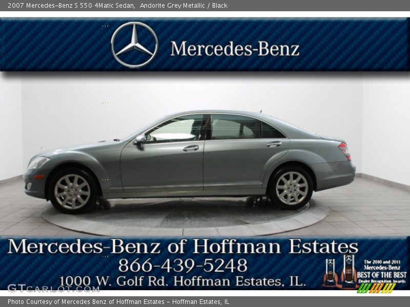 Andorite Grey Metallic / Black 2007 Mercedes-Benz S 550 4Matic Sedan