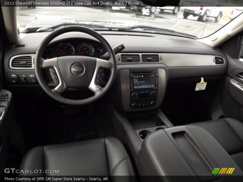 Ebony Interior - 2013 Silverado 3500HD LTZ Crew Cab 4x4 Dually 