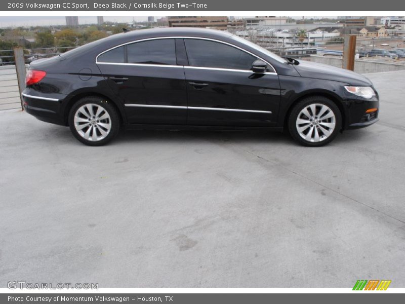 Deep Black / Cornsilk Beige Two-Tone 2009 Volkswagen CC Sport