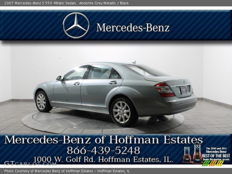 Andorite Grey Metallic / Black 2007 Mercedes-Benz S 550 4Matic Sedan