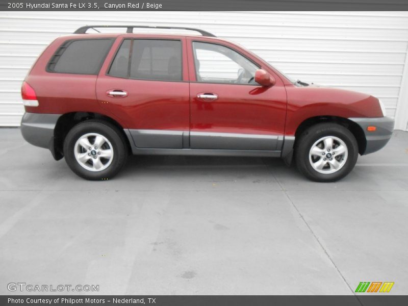 Canyon Red / Beige 2005 Hyundai Santa Fe LX 3.5