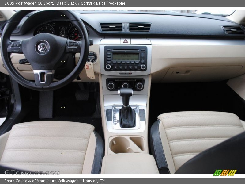 Deep Black / Cornsilk Beige Two-Tone 2009 Volkswagen CC Sport
