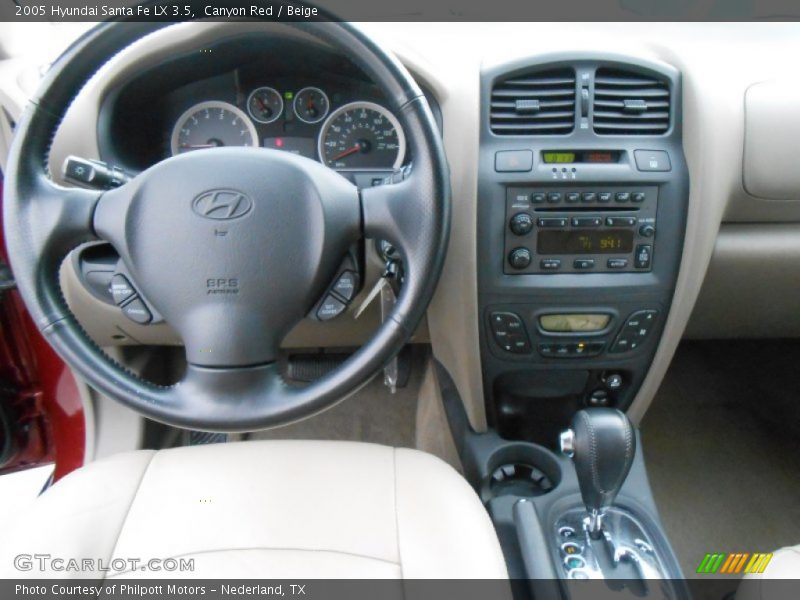 Canyon Red / Beige 2005 Hyundai Santa Fe LX 3.5