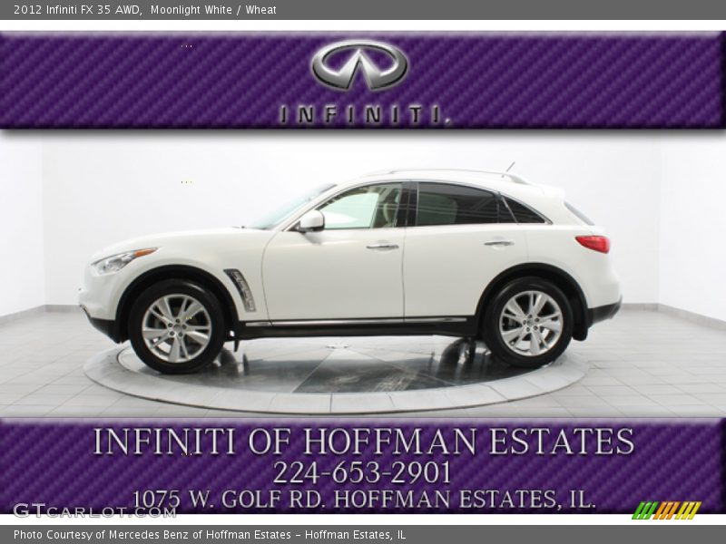 Moonlight White / Wheat 2012 Infiniti FX 35 AWD