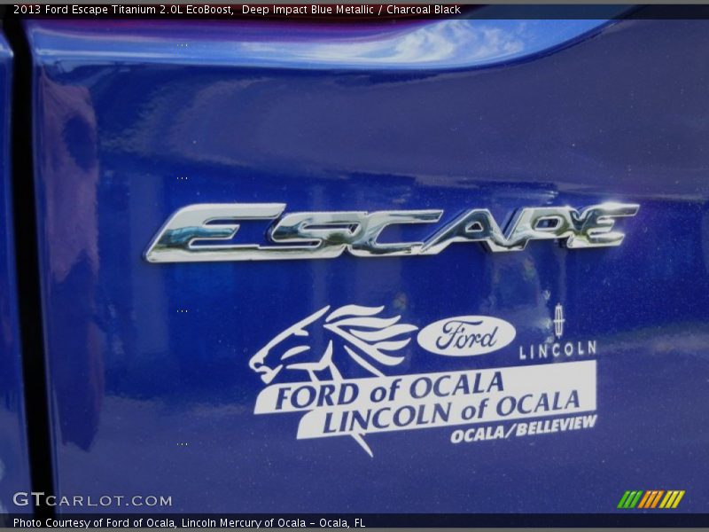 Deep Impact Blue Metallic / Charcoal Black 2013 Ford Escape Titanium 2.0L EcoBoost