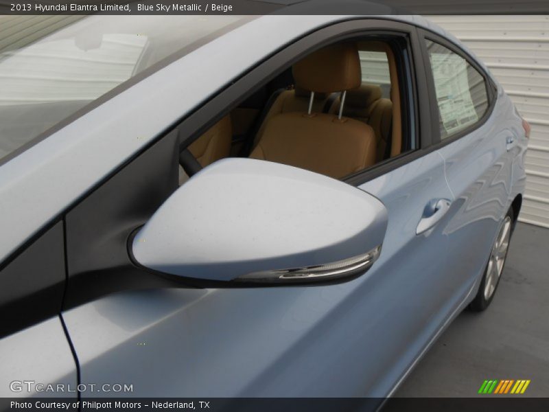 Blue Sky Metallic / Beige 2013 Hyundai Elantra Limited
