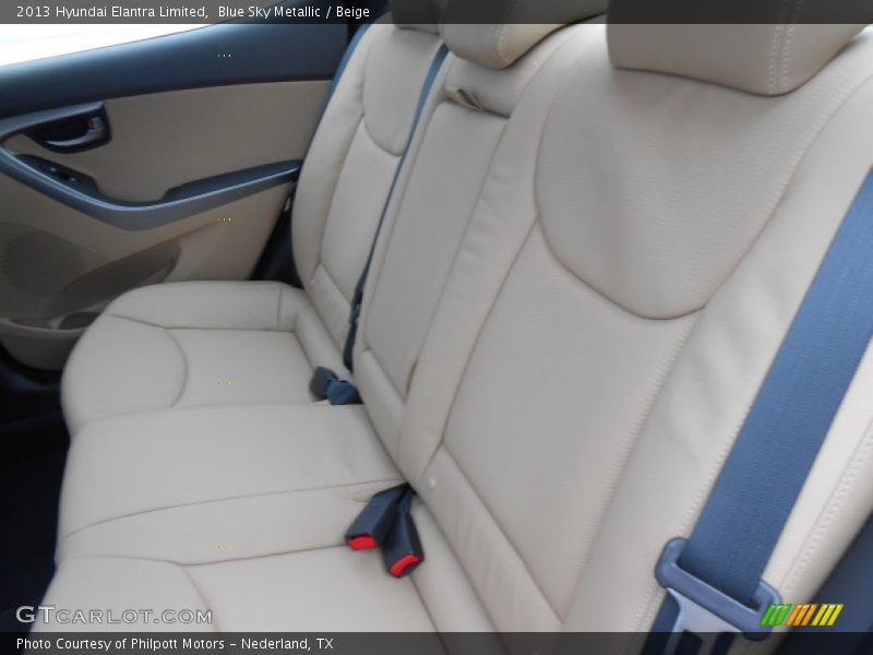 Blue Sky Metallic / Beige 2013 Hyundai Elantra Limited