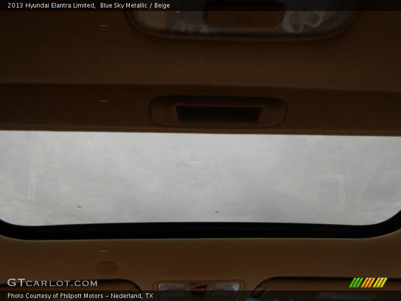 Blue Sky Metallic / Beige 2013 Hyundai Elantra Limited