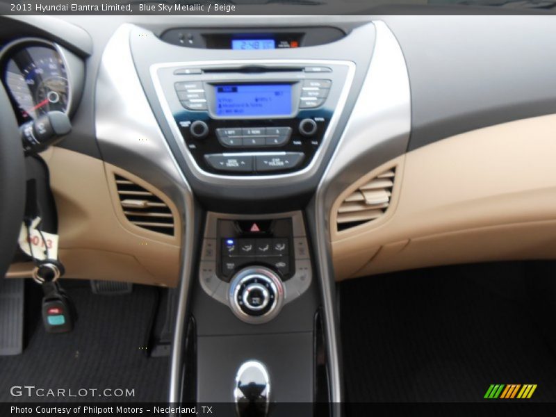 Blue Sky Metallic / Beige 2013 Hyundai Elantra Limited