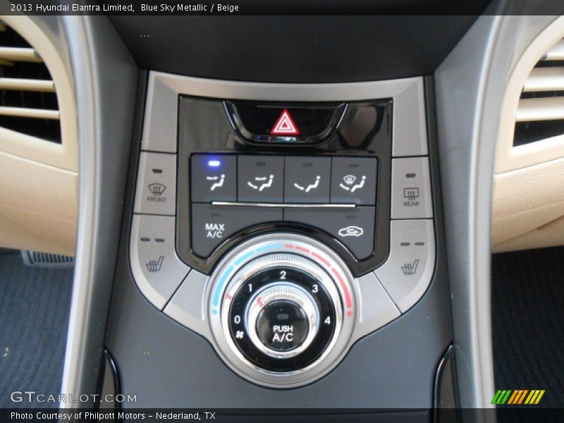 Blue Sky Metallic / Beige 2013 Hyundai Elantra Limited