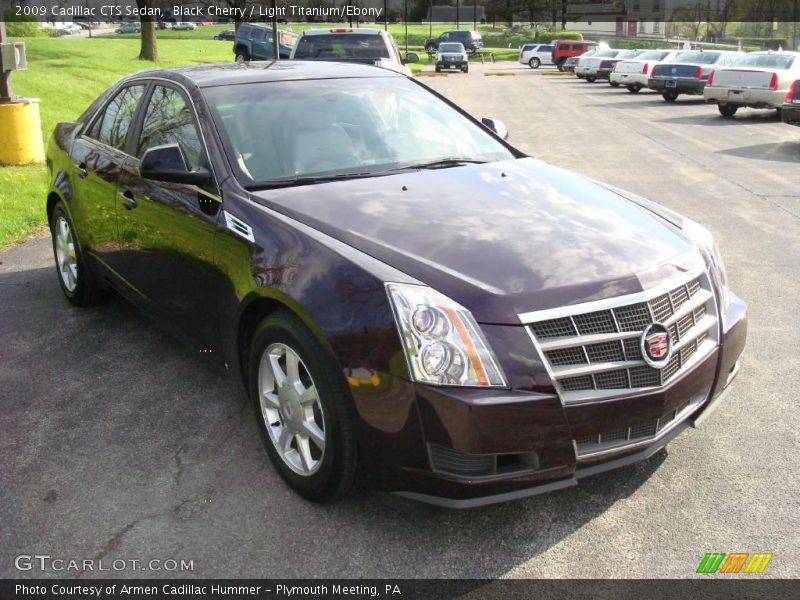 Black Cherry / Light Titanium/Ebony 2009 Cadillac CTS Sedan