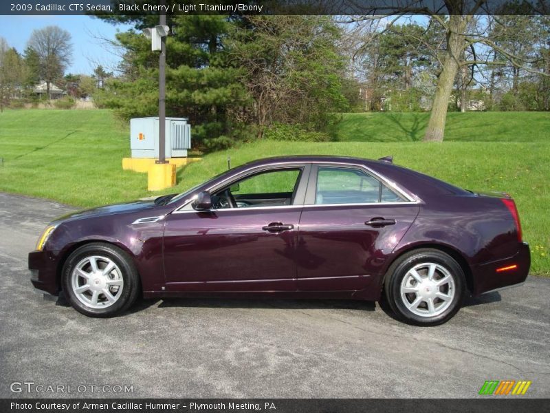 Black Cherry / Light Titanium/Ebony 2009 Cadillac CTS Sedan