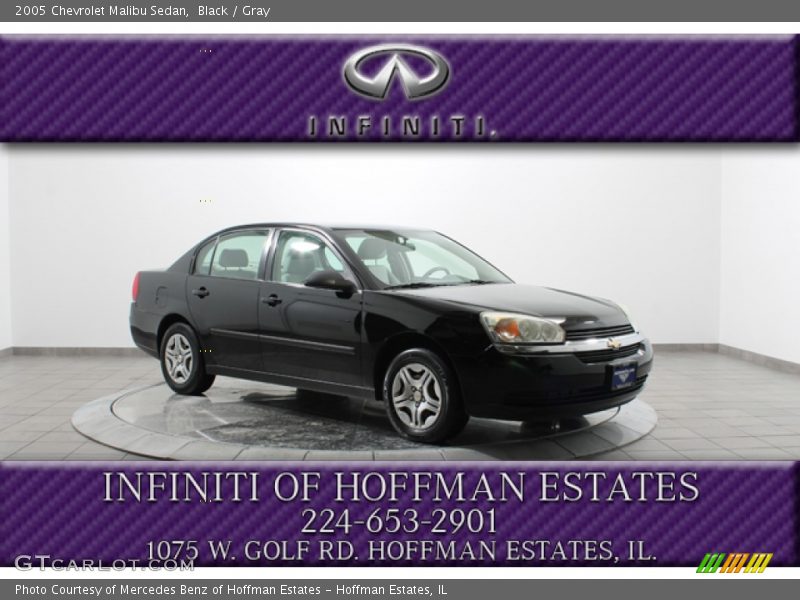 Black / Gray 2005 Chevrolet Malibu Sedan