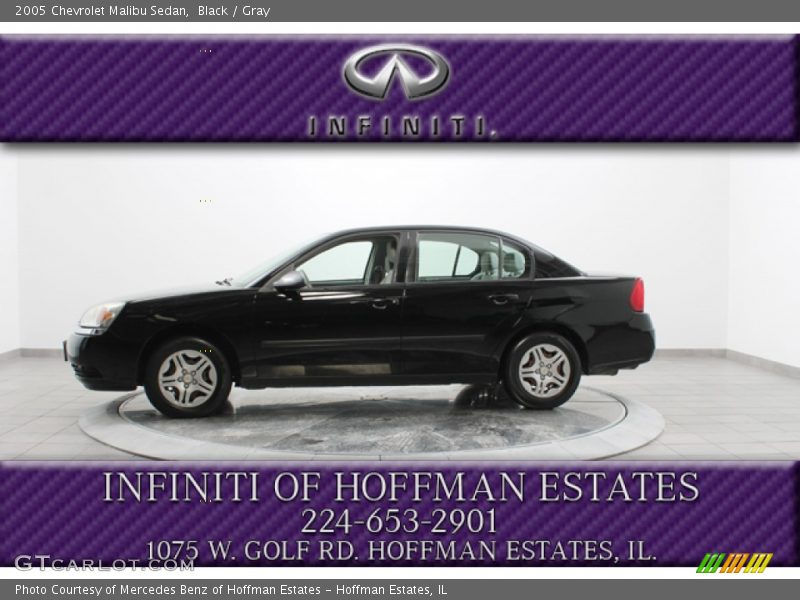 Black / Gray 2005 Chevrolet Malibu Sedan