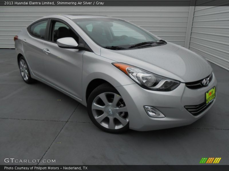 Shimmering Air Silver / Gray 2013 Hyundai Elantra Limited