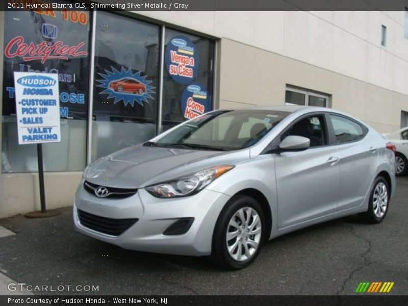 Shimmering Silver Metallic / Gray 2011 Hyundai Elantra GLS