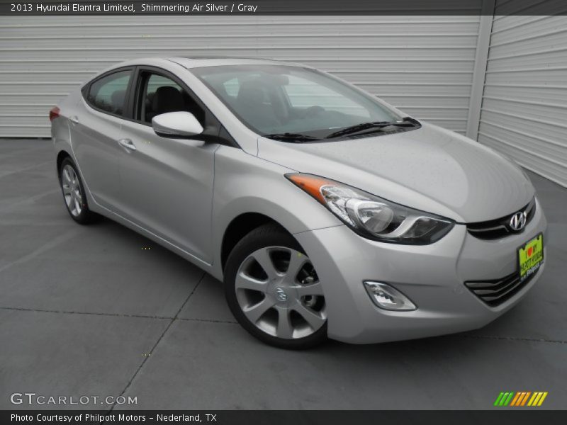 Shimmering Air Silver / Gray 2013 Hyundai Elantra Limited