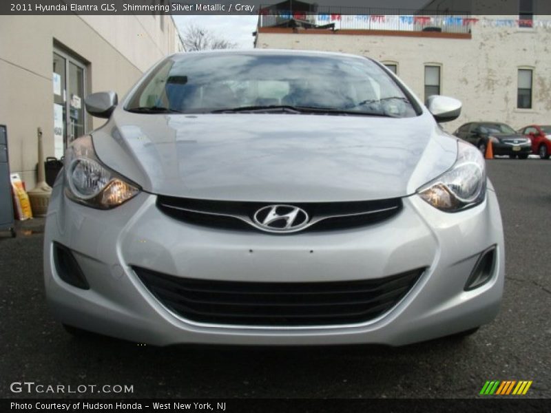 Shimmering Silver Metallic / Gray 2011 Hyundai Elantra GLS