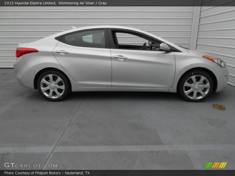 Shimmering Air Silver / Gray 2013 Hyundai Elantra Limited