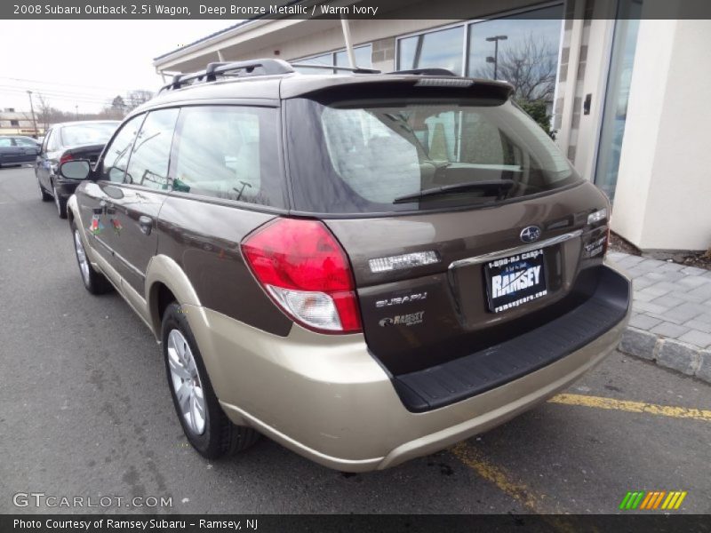 Deep Bronze Metallic / Warm Ivory 2008 Subaru Outback 2.5i Wagon