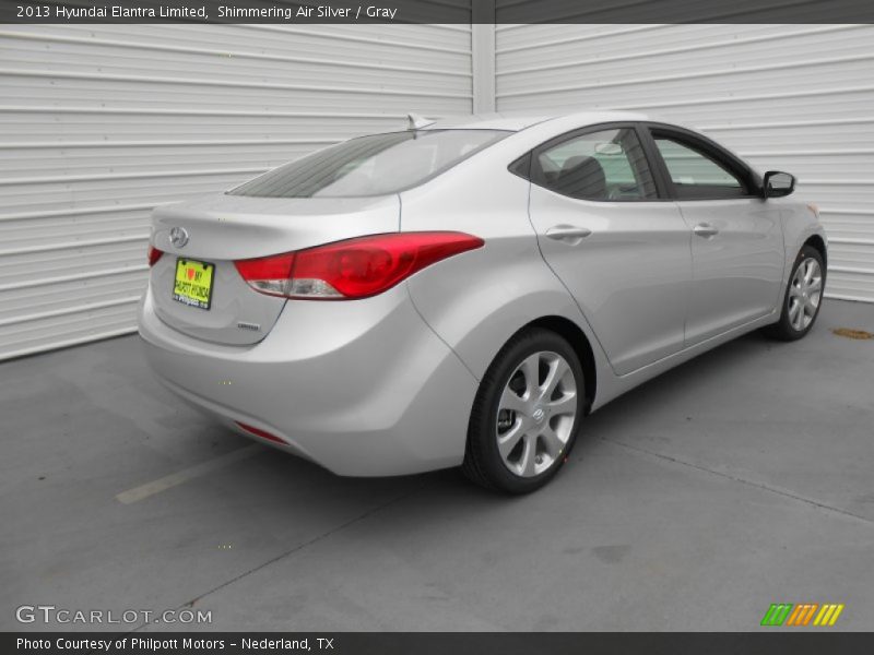 Shimmering Air Silver / Gray 2013 Hyundai Elantra Limited