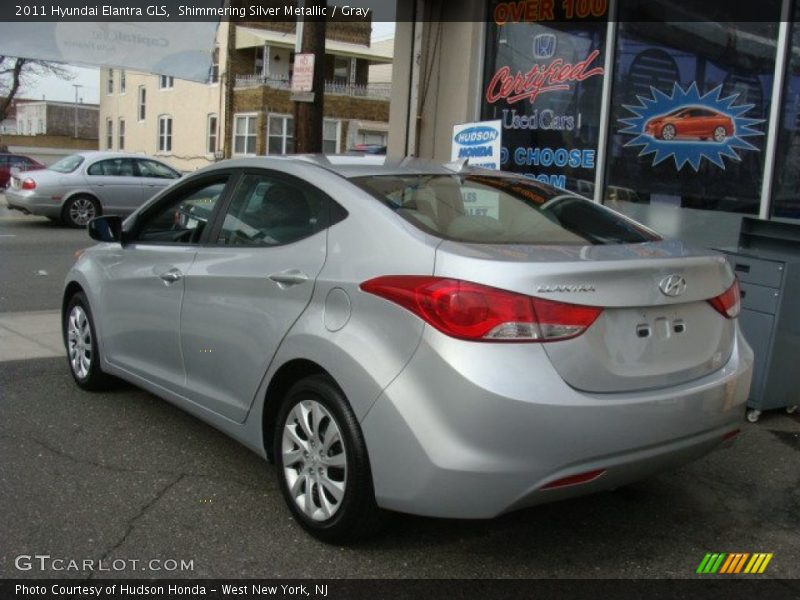 Shimmering Silver Metallic / Gray 2011 Hyundai Elantra GLS